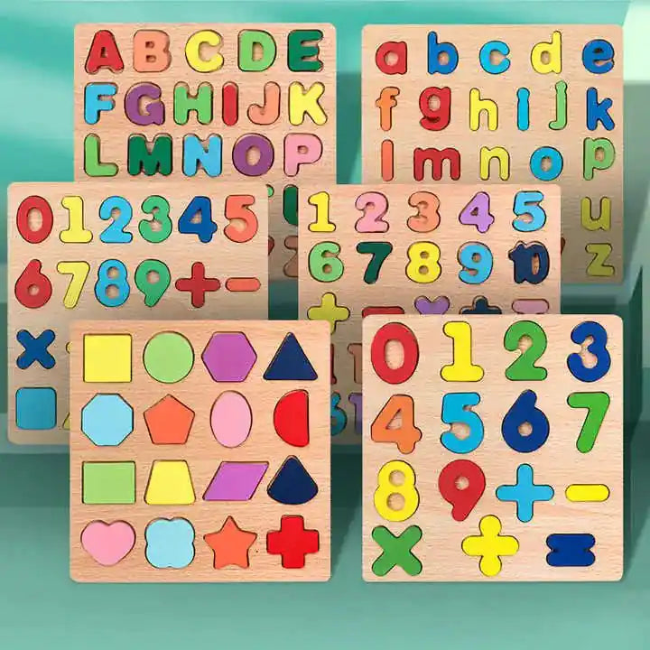 Early Educational Wooden Colorful 3D Learning Board