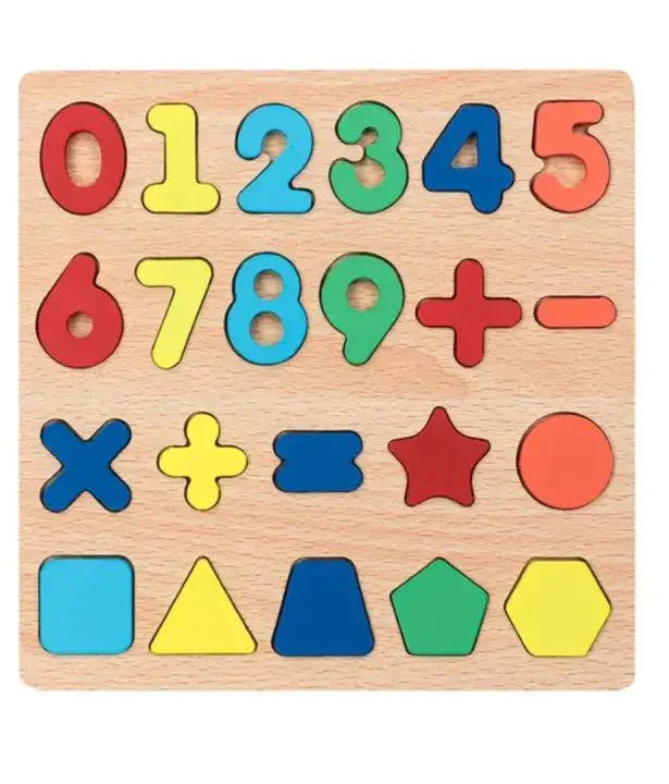Early Educational Wooden Colorful 3D Learning Board