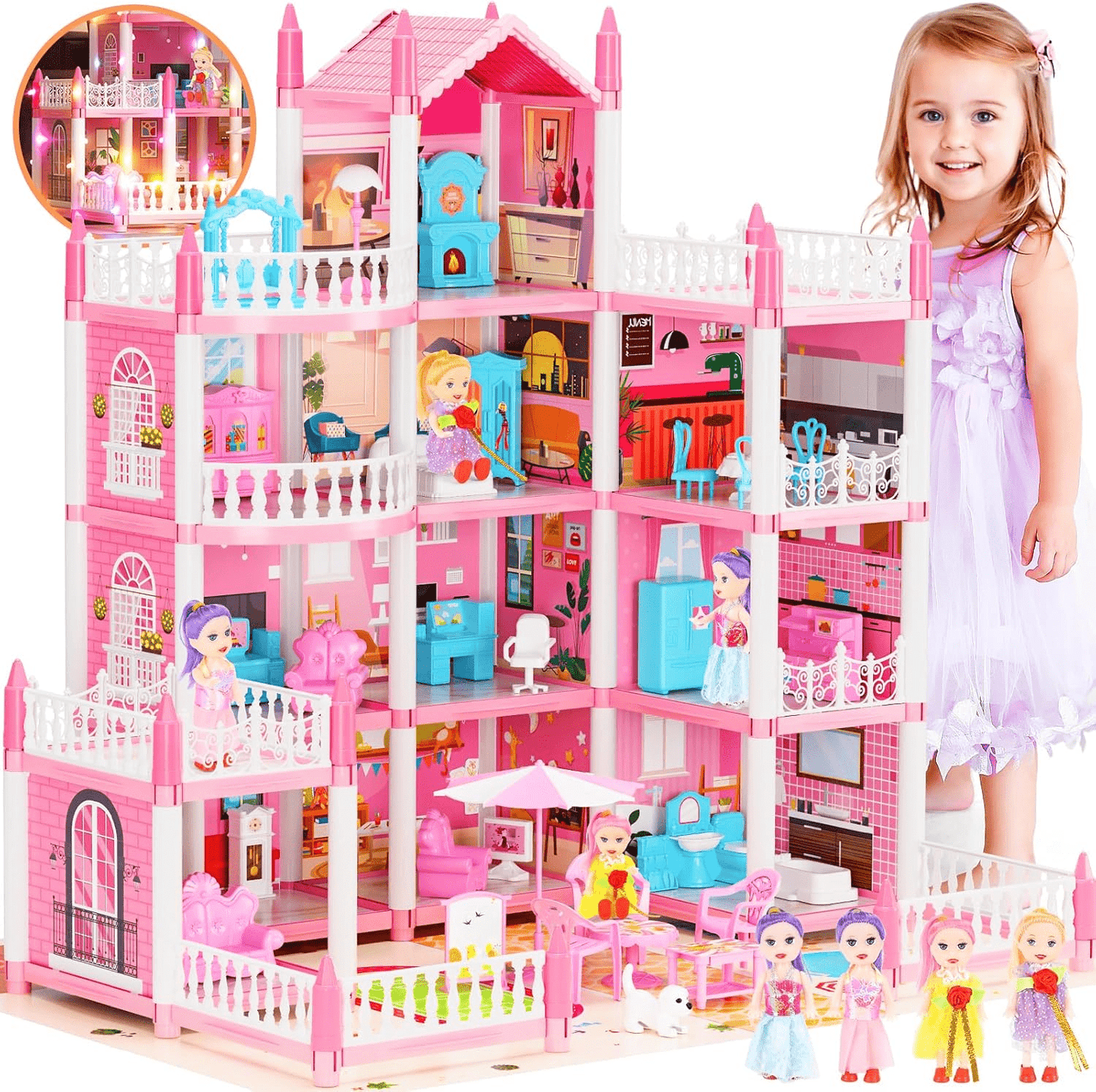 DIY Dreamy Doll house villa Playset