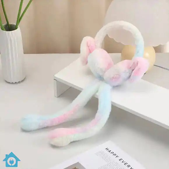 Bunny Earmuffs With Moving Ears - Soft Rabbit Warm Earmuffs For Kids