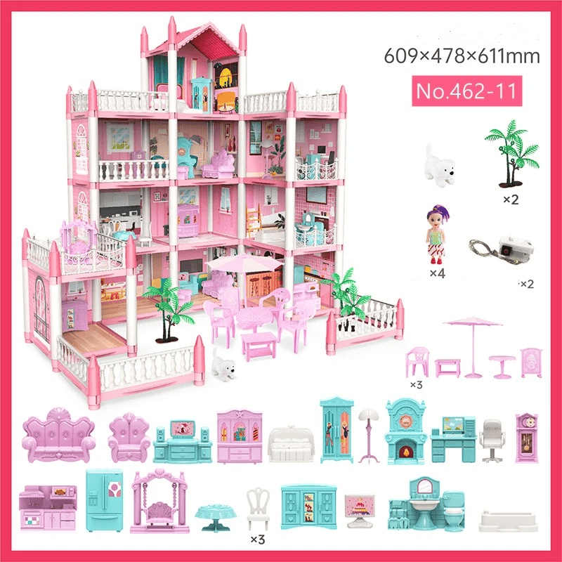 DIY Dreamy Doll house villa Playset