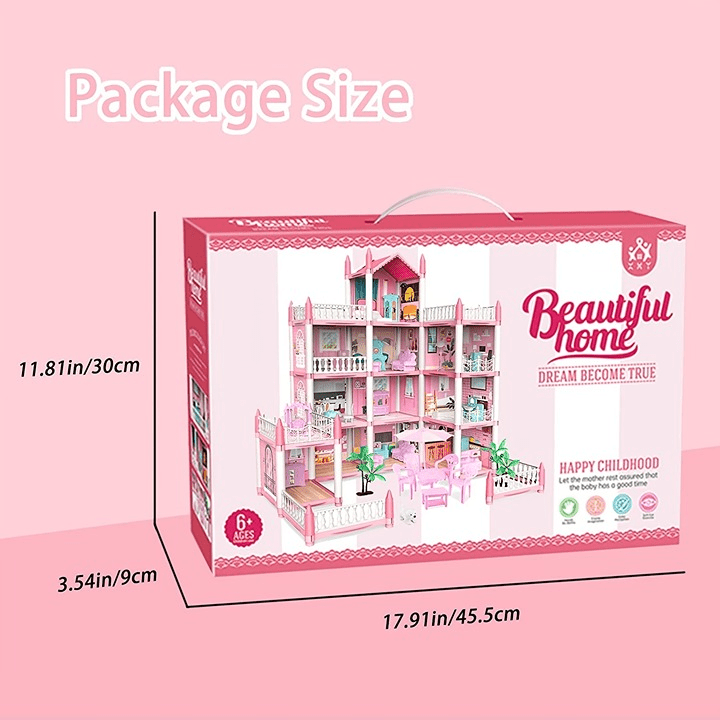 DIY Dreamy Doll house villa Playset